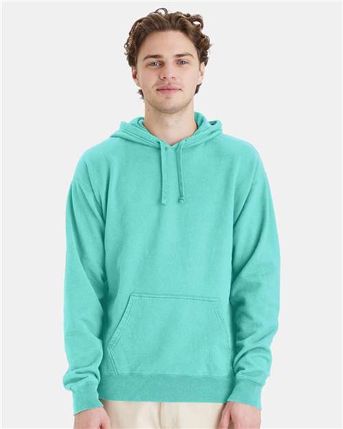 Custom Embroidered  ComfortWash by Hanes Garment-Dyed Unisex Hooded Sweatshirt GDH450 Mint