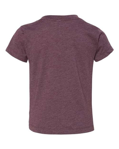 BELLA + CANVAS Toddler Jersey Tee 3001T Heather Maroon Custom Embroidered Business Logo