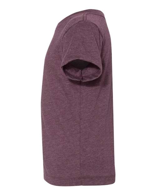 BELLA + CANVAS Toddler Jersey Tee 3001T Heather Maroon Custom Embroidered Business Logo
