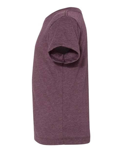 BELLA + CANVAS Toddler Jersey Tee 3001T Heather Maroon Custom Embroidered Business Logo
