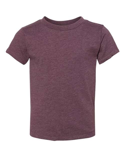BELLA + CANVAS Toddler Jersey Tee 3001T Heather Maroon Custom Embroidered Business Logo