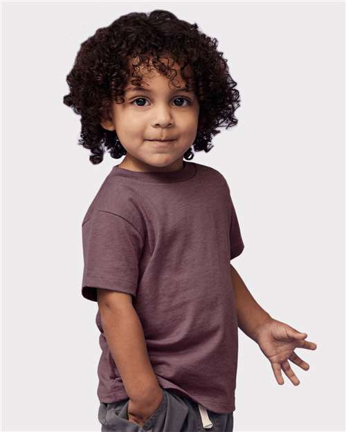 BELLA + CANVAS Toddler Jersey Tee 3001T Heather Maroon Custom Embroidered Business Logo