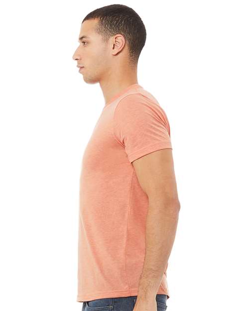 BELLA + CANVAS Triblend Tee 3413 Sunset Triblend Custom Embroidered Business Logo