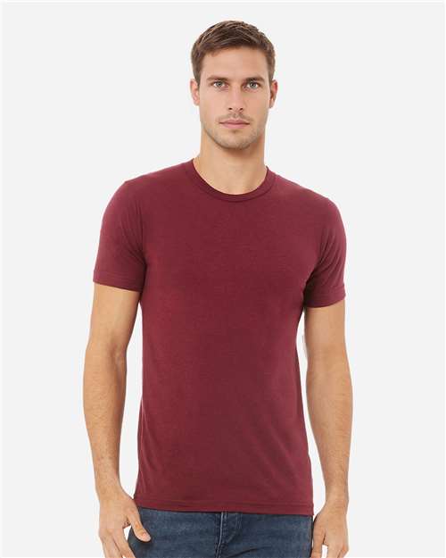 BELLA + CANVAS Triblend Tee 3413 Solid Maroon Triblend