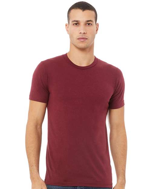 BELLA + CANVAS Triblend Tee 3413 Solid Kelly Triblend Custom Embroidered Business Logo