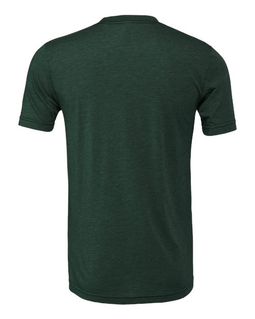 BELLA + CANVAS Triblend Tee 3413 Solid Dark Grey Triblend Custom Embroidered Business Logo