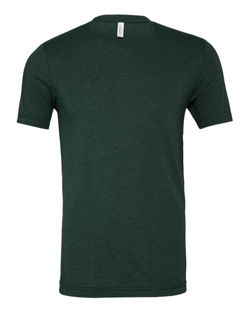 BELLA + CANVAS Triblend Tee 3413 Solid Forest Triblend Custom Embroidered Business Logo