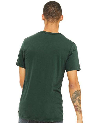 BELLA + CANVAS Triblend Tee 3413 Solid Forest Triblend Custom Embroidered Business Logo