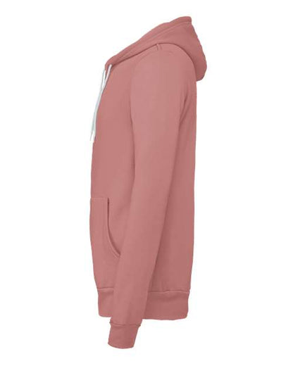 BELLA + CANVAS Sponge Fleece Full-Zip Hoodie 3739 Mauve