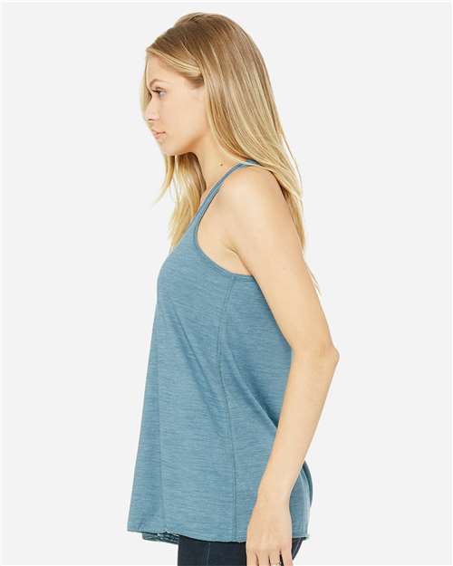 BELLA + CANVAS Women's Flowy Racerback Tank 8800 Denim Slub
