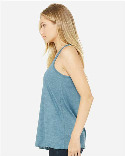 BELLA + CANVAS Women's Flowy Racerback Tank 8800 Denim Slub