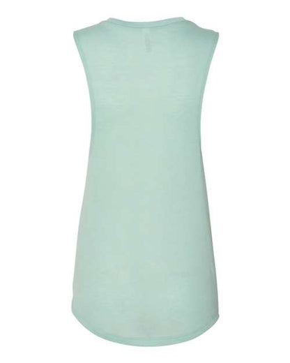 BELLA + CANVAS Women's Flowy Scoop Muscle Tank 8803 Dusty Blue