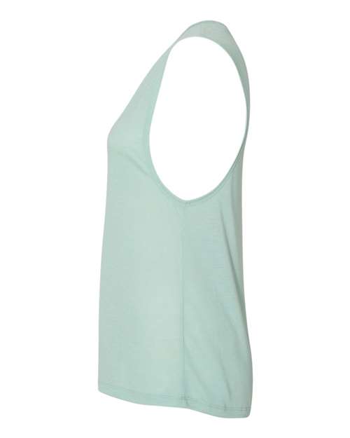 BELLA + CANVAS Women's Flowy Scoop Muscle Tank 8803 Dusty Blue