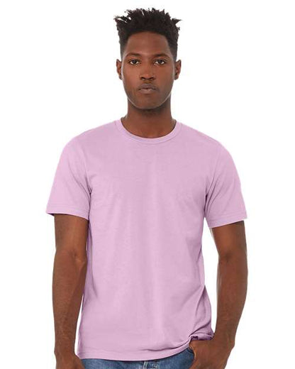 BELLA + CANVAS Jersey Tee 3001 Lilac Custom Embroidered Business Logo