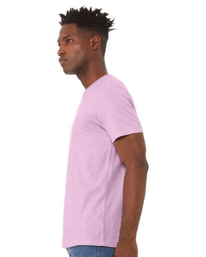 BELLA + CANVAS Jersey Tee 3001 Lilac Custom Embroidered Business Logo