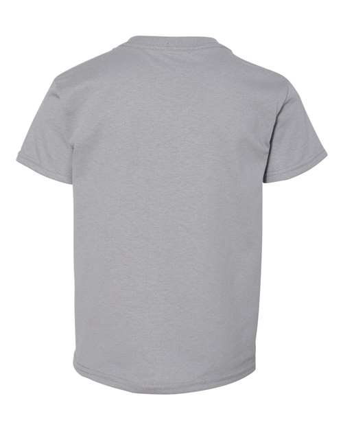 Gildan DryBlend® Youth T-Shirt 8000B Graphite Heather Custom Embroidered Business Logo