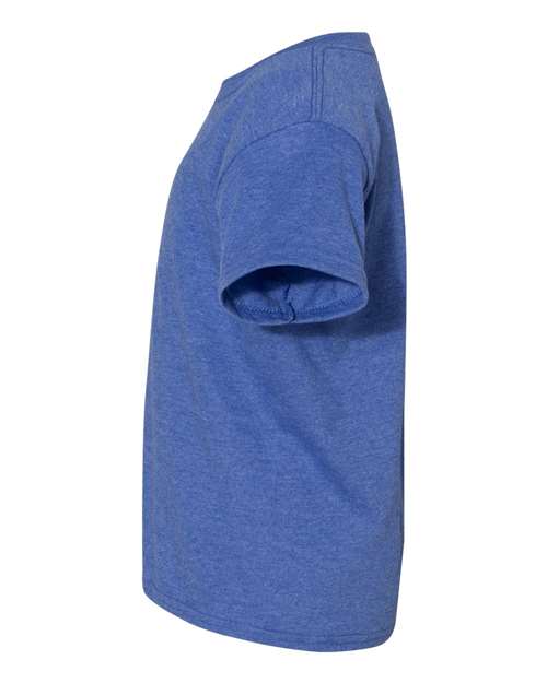 Gildan DryBlend® Youth T-Shirt 8000B Heather Deep Royal Custom Embroidered Business Logo