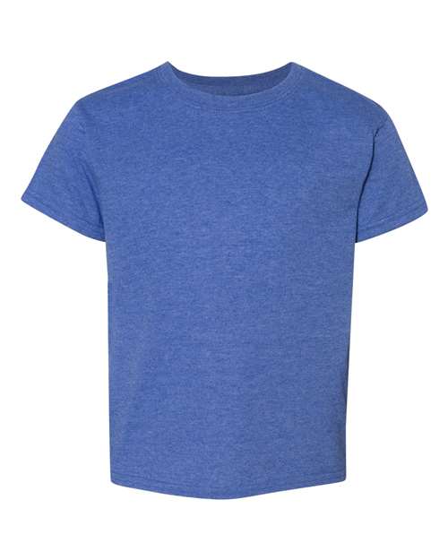Gildan DryBlend® Youth T-Shirt 8000B Heather Deep Royal Custom Embroidered Business Logo