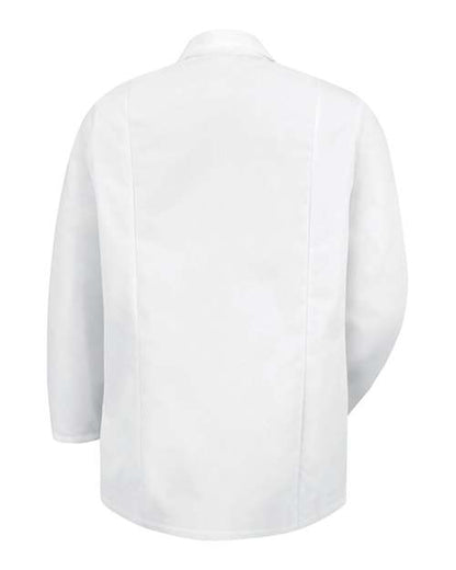 Custom EmbroideredRed Kap Unisex Lapel Counter Coat 6344 White