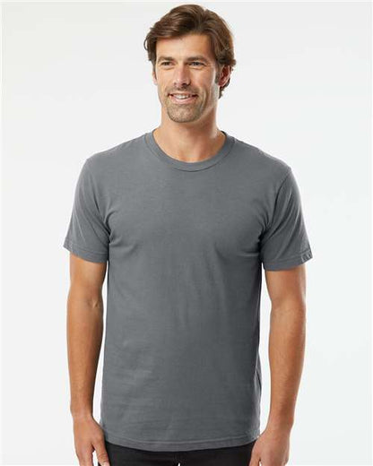 Custom Embroidered  American Apparel Fine Jersey Tee 2001 Asphalt