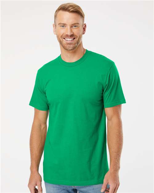 Custom Embroidered  American Apparel Fine Jersey Tee 2001 Kelly Green