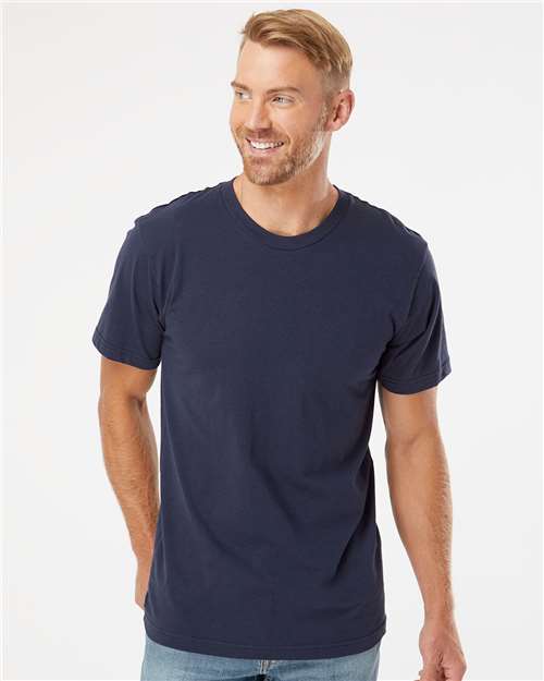 Custom Embroidered  American Apparel Fine Jersey Tee 2001 Navy
