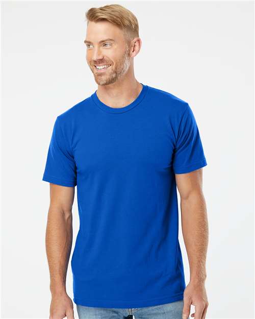 Custom Embroidered  American Apparel Fine Jersey Tee 2001 Royal Blue