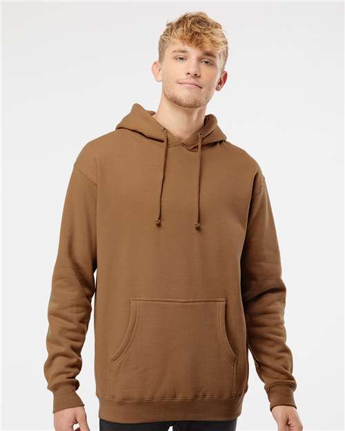Custom Embroidered  Independent Trading Co. Heavyweight Hooded Sweatshirt IND4000 Saddle