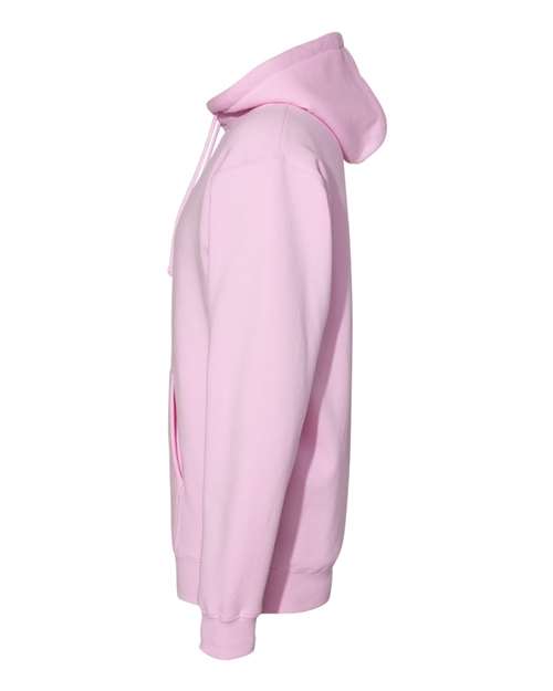 Independent Trading Co. Heavyweight Hooded Sweatshirt IND4000 Light Pink Custom Embroidered Business Logo