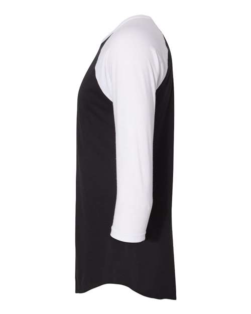 American Apparel 50/50 Raglan Three-Quarter Sleeve Tee BB453W