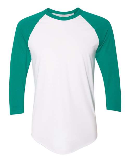 American Apparel 50/50 Raglan Three-Quarter Sleeve Tee BB453W