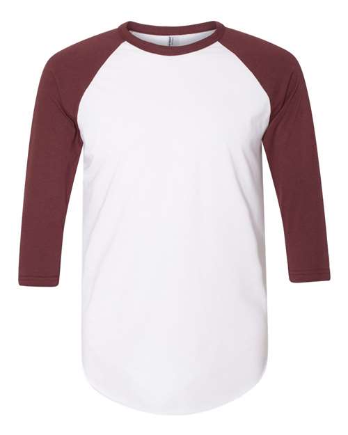 American Apparel 50/50 Raglan Three-Quarter Sleeve Tee BB453W