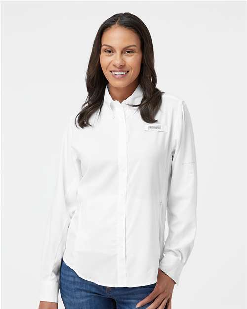 Columbia Women's PFG Tamiami™ II Long Sleeve Shirt 127570 Custom Embroidered Business Logo