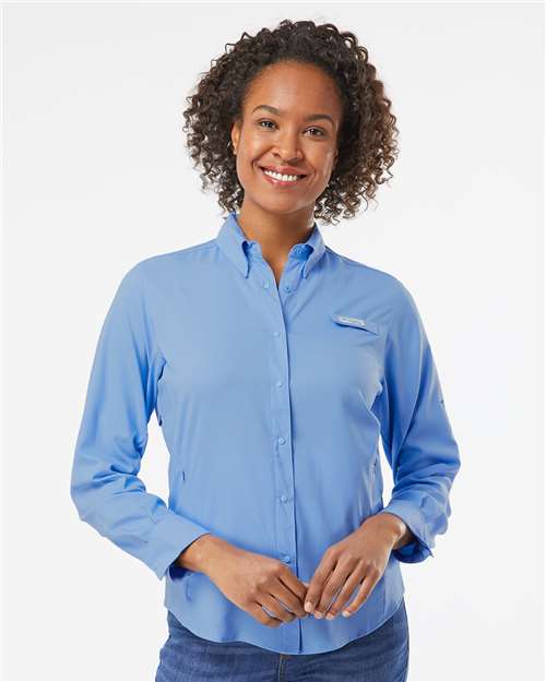 Columbia Women's PFG Tamiami™ II Long Sleeve Shirt 127570 Custom Embroidered Business Logo