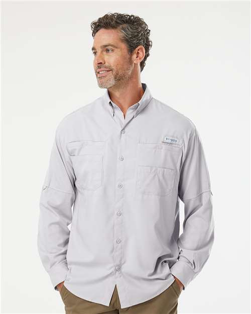 Columbia PFG Tamiami™ II Long Sleeve Shirt 128606 Custom Embroidered Business Logo