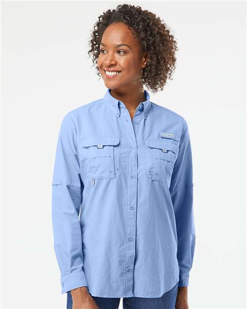 Columbia Women's PFG Bahama™ Long Sleeve Shirt 139656 Custom Embroidered Business Logo