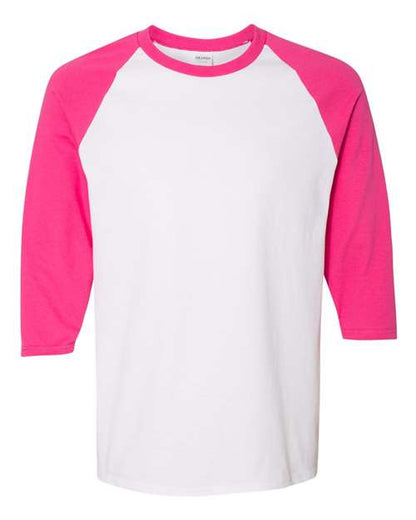 Gildan Heavy Cotton™ Raglan Three-Quarter Sleeve T-Shirt 5700 Custom Embroidered Business Logo