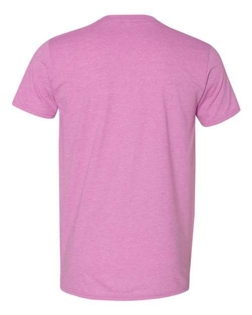 Gildan Softstyle® T-Shirt 64000 Heather Radiant Orchid Custom Embroidered Business Logo