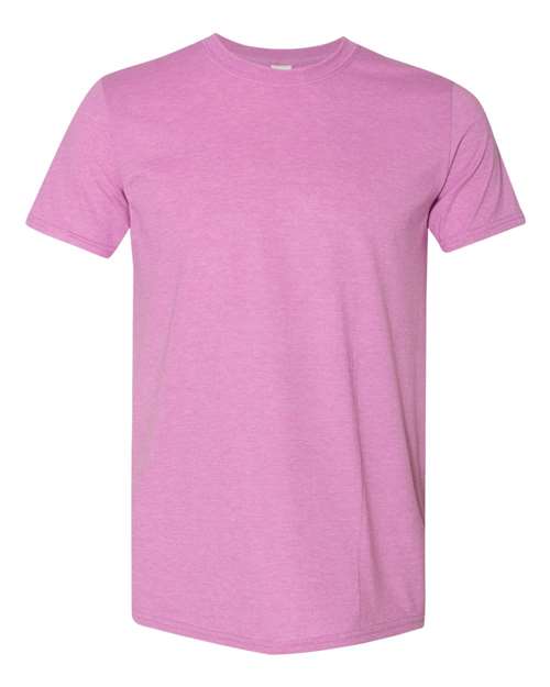 Gildan Softstyle® T-Shirt 64000 Heather Purple Custom Embroidered Business Logo