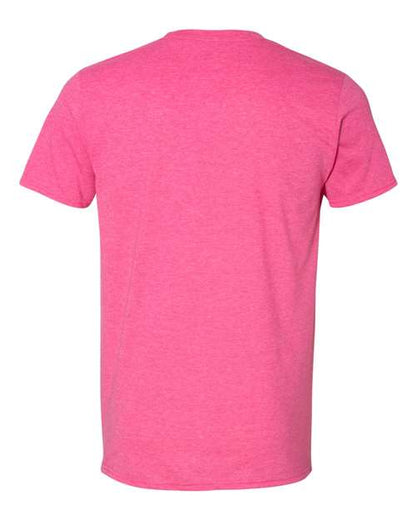 Gildan Softstyle® T-Shirt 64000 Heather Heliconia Custom Embroidered Business Logo