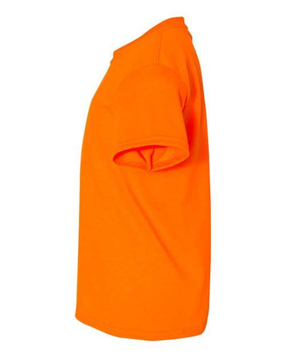 Gildan DryBlend® Youth T-Shirt 8000B Safety Orange Custom Embroidered Business Logo