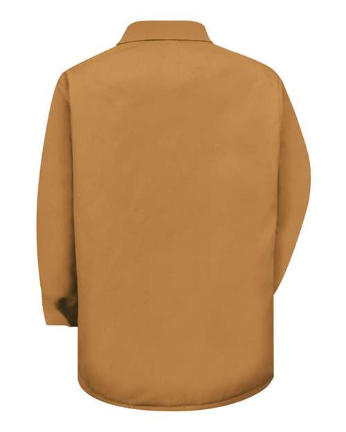 Custom EmbroideredRed Kap Men's Blended Duck Chore Coat 6482 Brown Duck