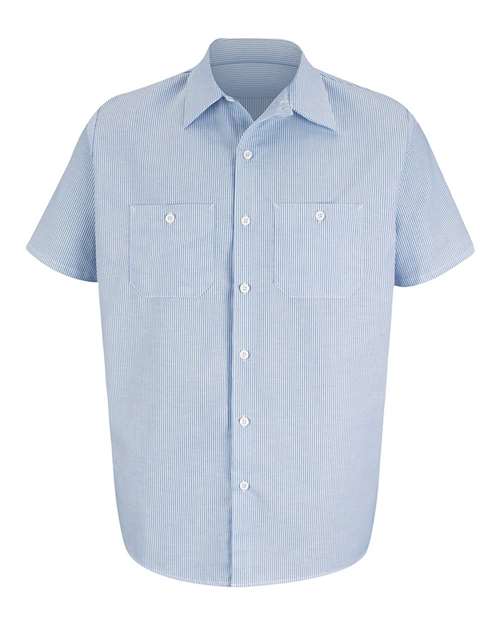 Red Kap Men's Tall Industrial Stripe Work Shirt SL20T