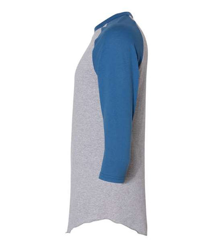 Augusta Sportswear Three-Quarter Raglan Sleeve Baseball Jersey 4420 Athletic Heather/ Royal