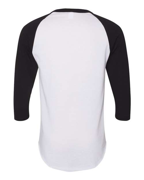Augusta Sportswear Three-Quarter Raglan Sleeve Baseball Jersey 4420 White/ Black