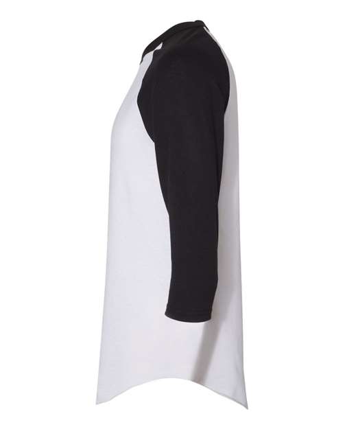 Augusta Sportswear Three-Quarter Raglan Sleeve Baseball Jersey 4420 White/ Black
