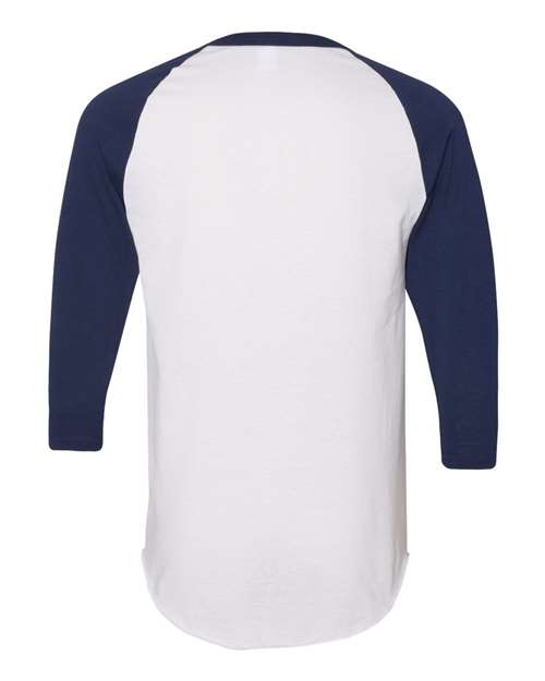 Augusta Sportswear Three-Quarter Raglan Sleeve Baseball Jersey 4420 White/ Navy