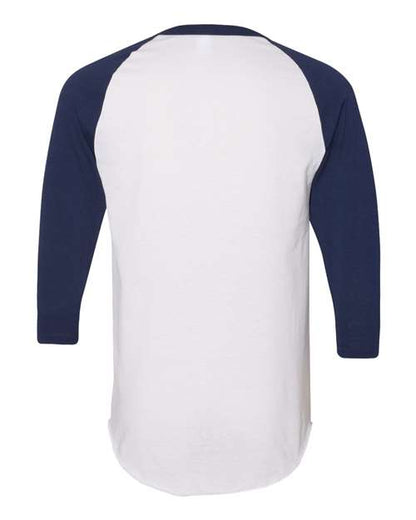 Augusta Sportswear Three-Quarter Raglan Sleeve Baseball Jersey 4420 White/ Navy