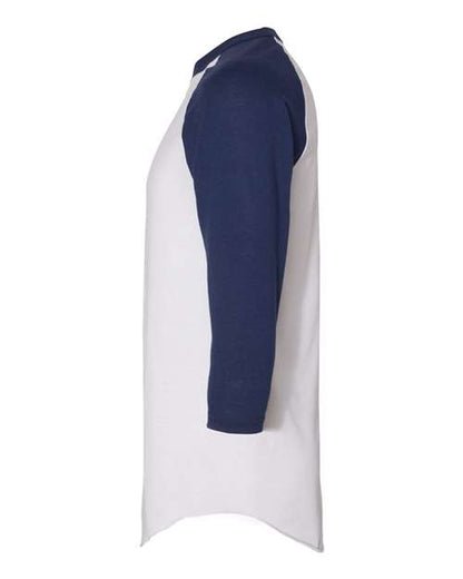 Augusta Sportswear Three-Quarter Raglan Sleeve Baseball Jersey 4420 White/ Navy
