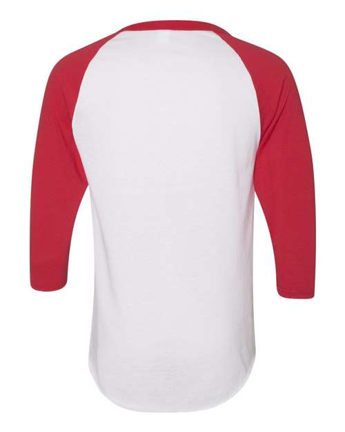 Augusta Sportswear Three-Quarter Raglan Sleeve Baseball Jersey 4420 White/ Red